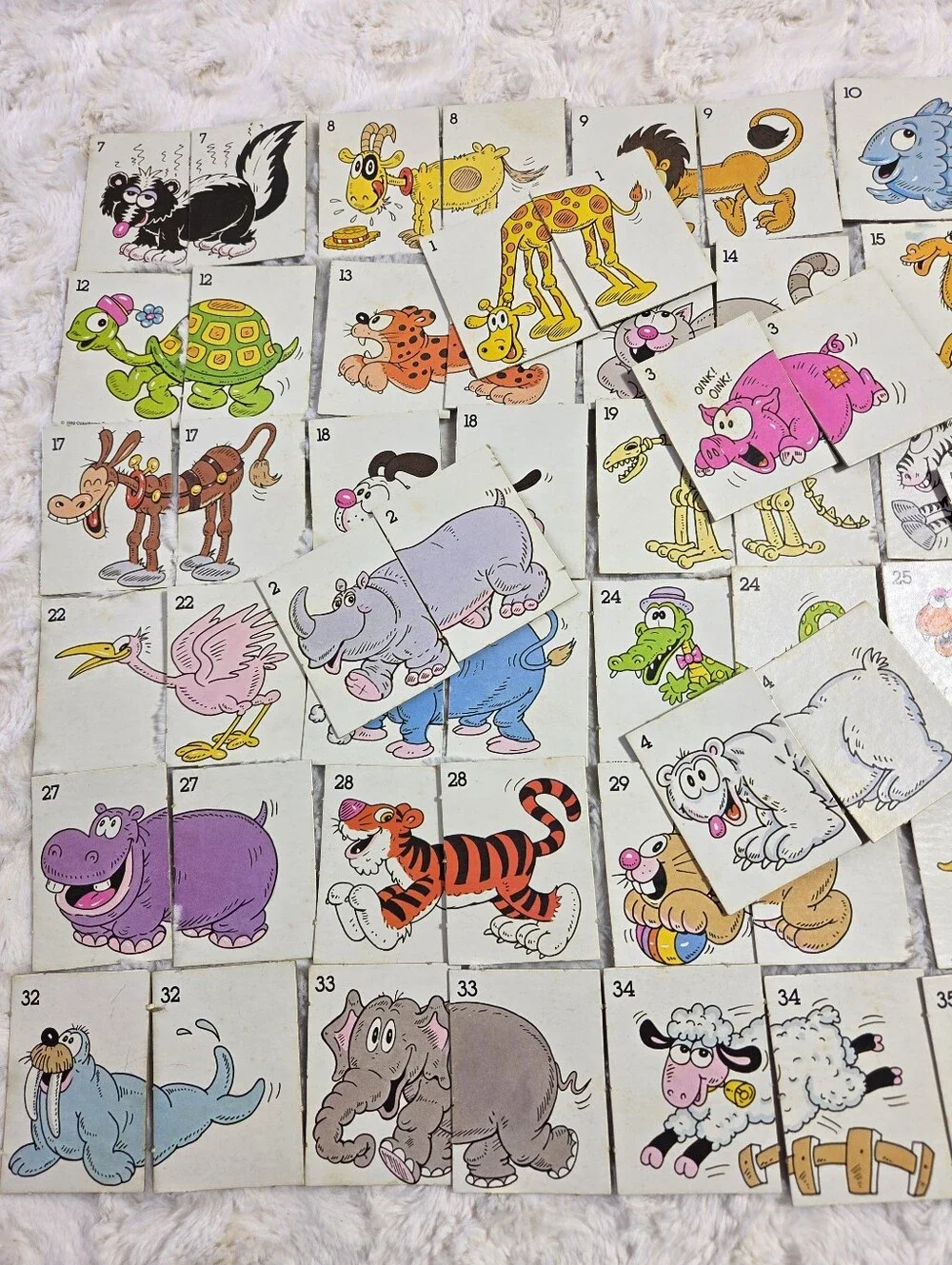 Colorforms - Vintage Guess Zoo? Memory Matching Card Game - 1982